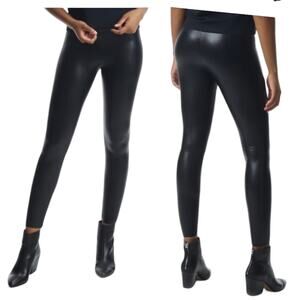 Commando Leggings Size Medium Faux Leather High Waist Raw Hem